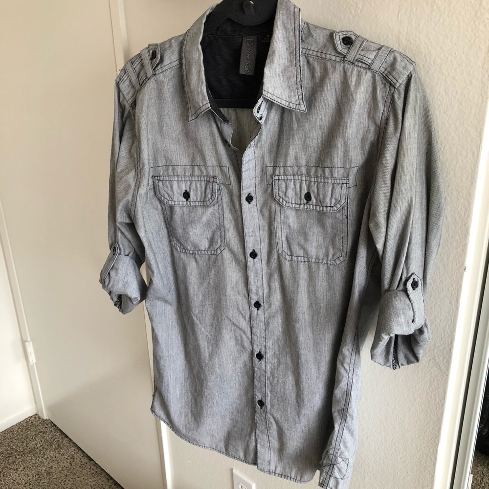 Burnside Grey Buttondown